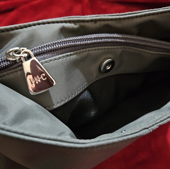 INC Gray Shoulder Bag with Silver Metal Shoulder Strap - Picture 15 of 16